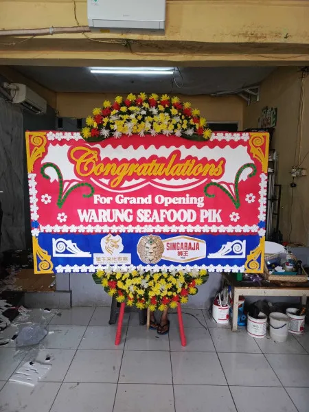 Papan Bunga Ucapan Selamat Kantor Bupati Makassar